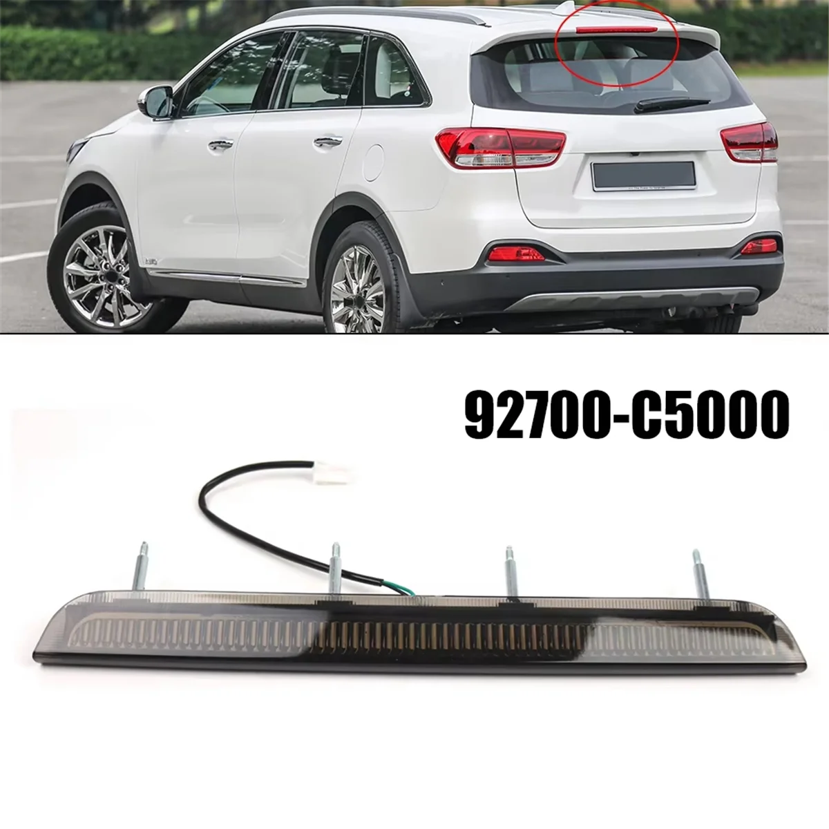 92700C5000 tercera luz de freno trasera Kia Sorento 2016-2020 - imagen 5