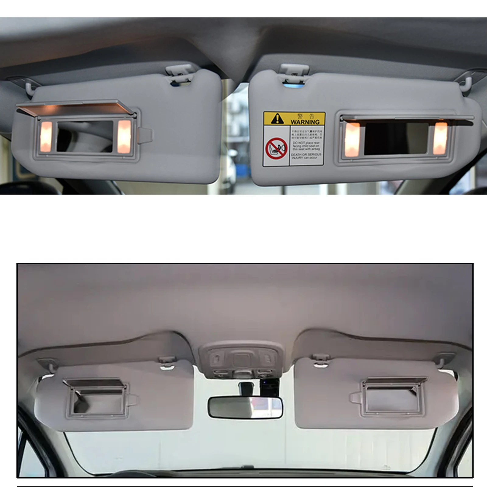 Clips interiores visera para Peugeot 107 206 306 307 Citroën C1 C5 DS3 - imagen 4