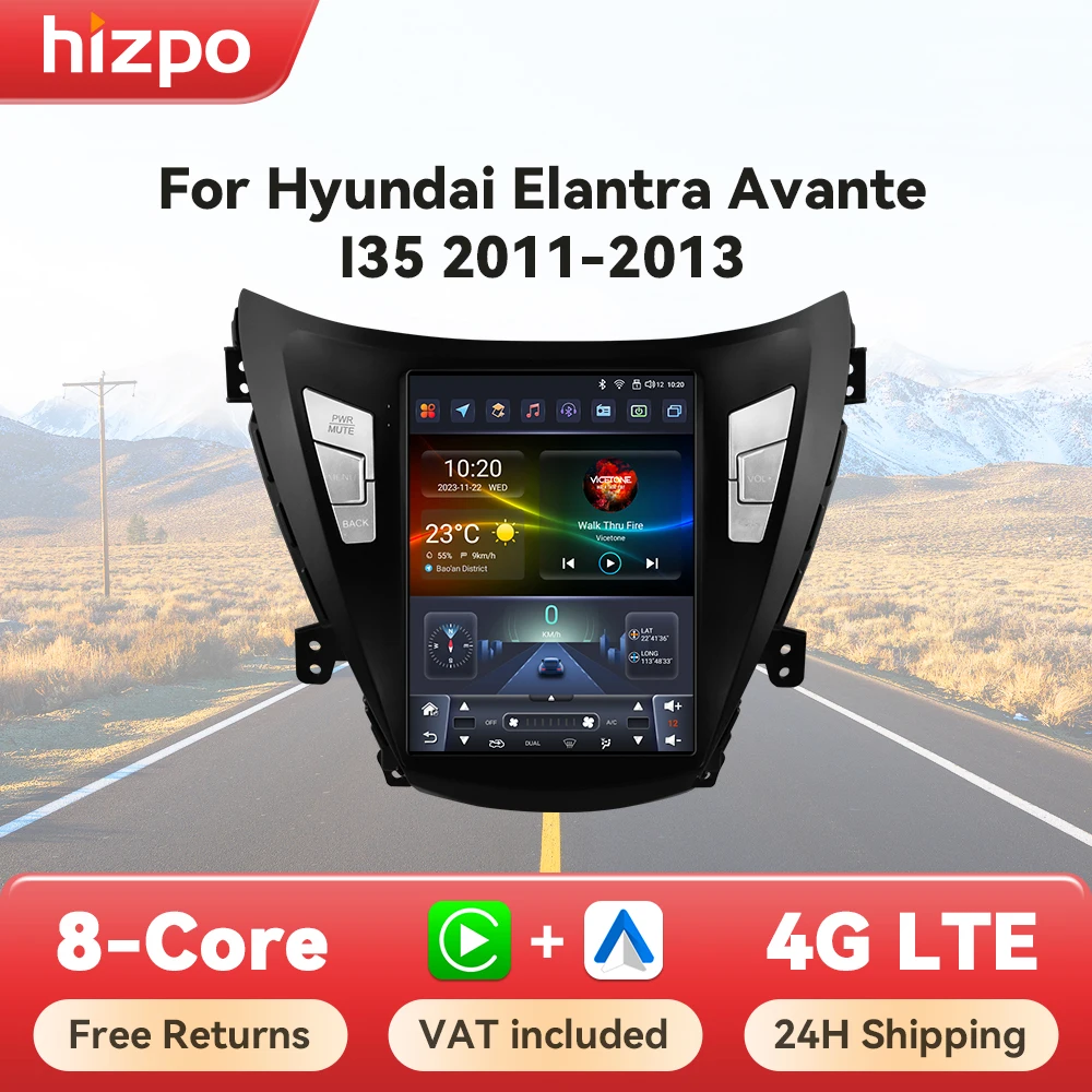 Autoradio 2DIN Hizpo Android para Hyundai Elantra I35 2011-2013