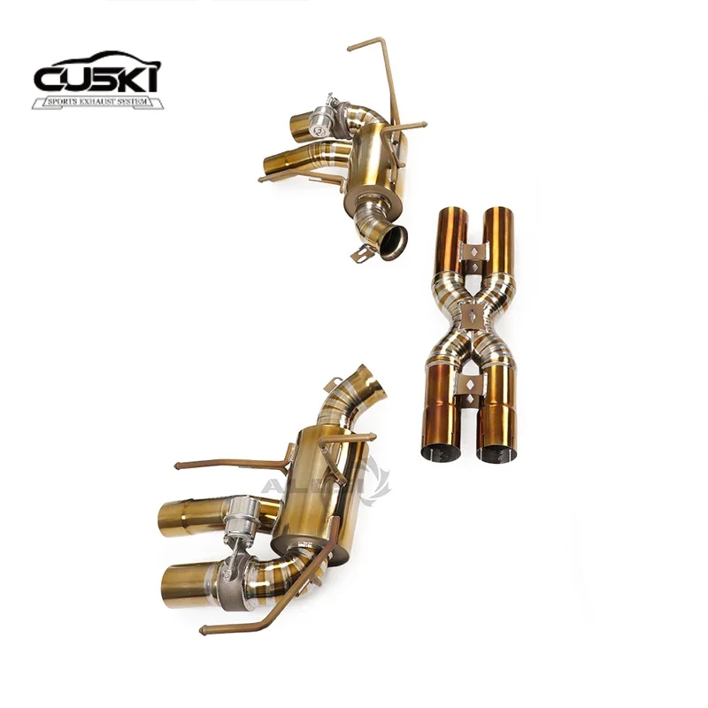 Estilo trasero de gato con escape de tubo medio de tubo X adecuado para Ferrari F12 berlinetta/TDF 6,3 V12 2013-2017 escape de aleación de titanio - imagen 4