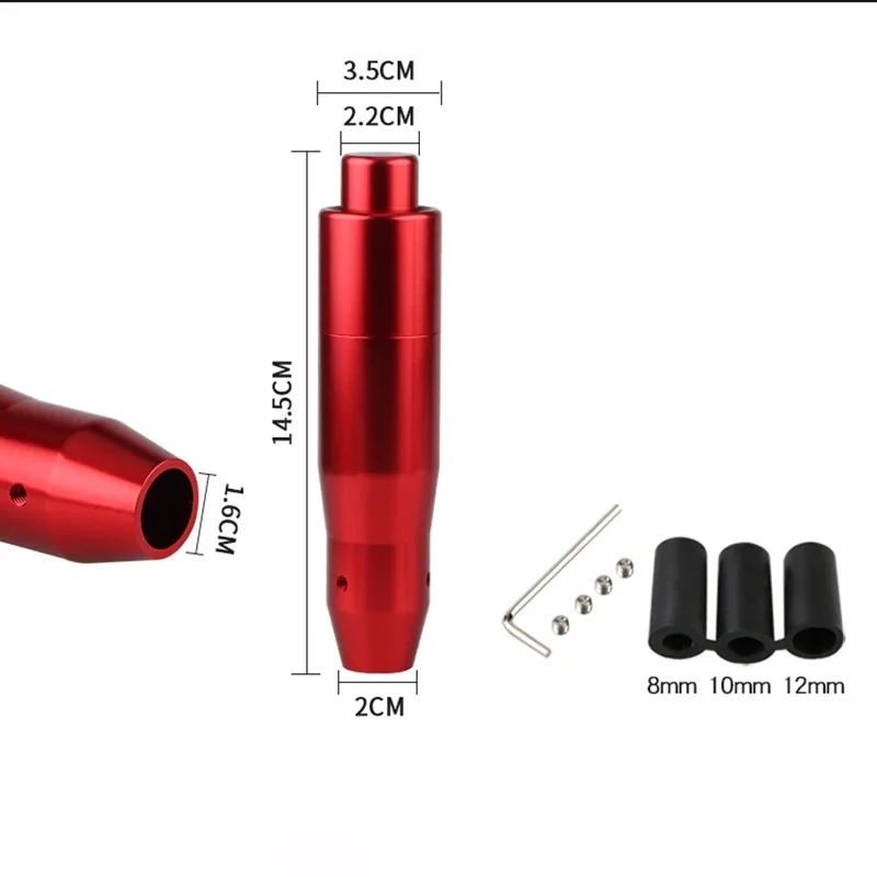 Perilla cambio aluminio universal con botón liberación y adaptadores - imagen 2