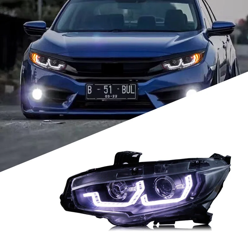 Faros LED antiniebla con luz diurna para Honda Civic 2016-2021, Plug & Play - imagen 5