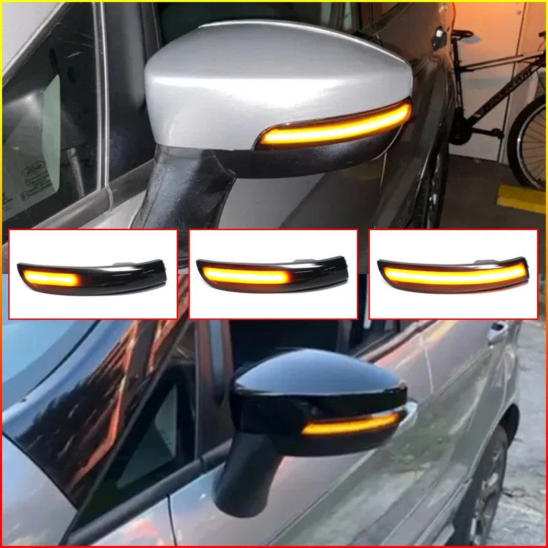 Para Ford Kuga Ecosport intermitente dinámico luz LED de intermitente indicador de espejo lateral secuencial 2013 2014 2015 2016 2017 2018 2019 - imagen 5