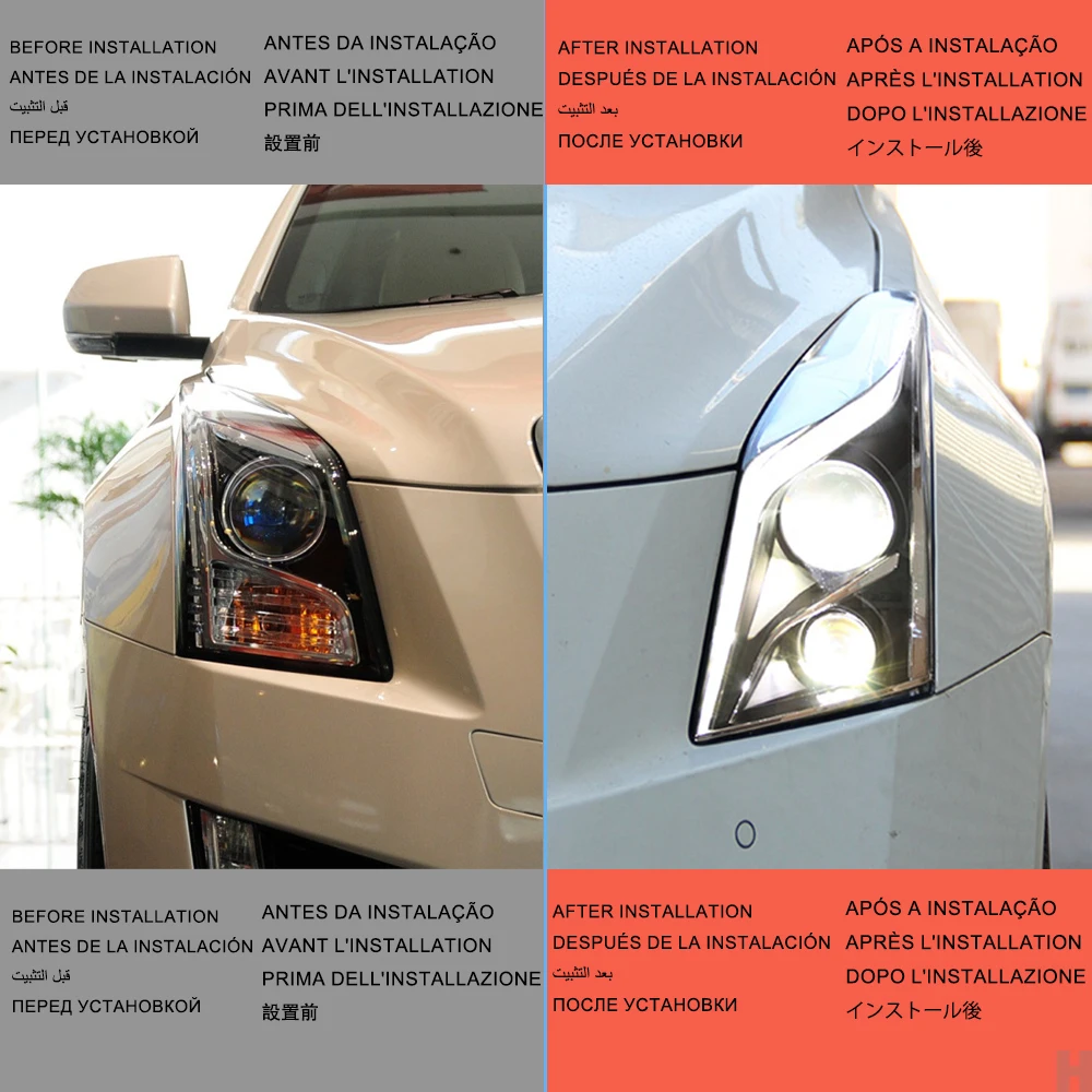 Faros LED Cadillac ATS ATS-L 2014-2018 lente proyector estilo - imagen 5