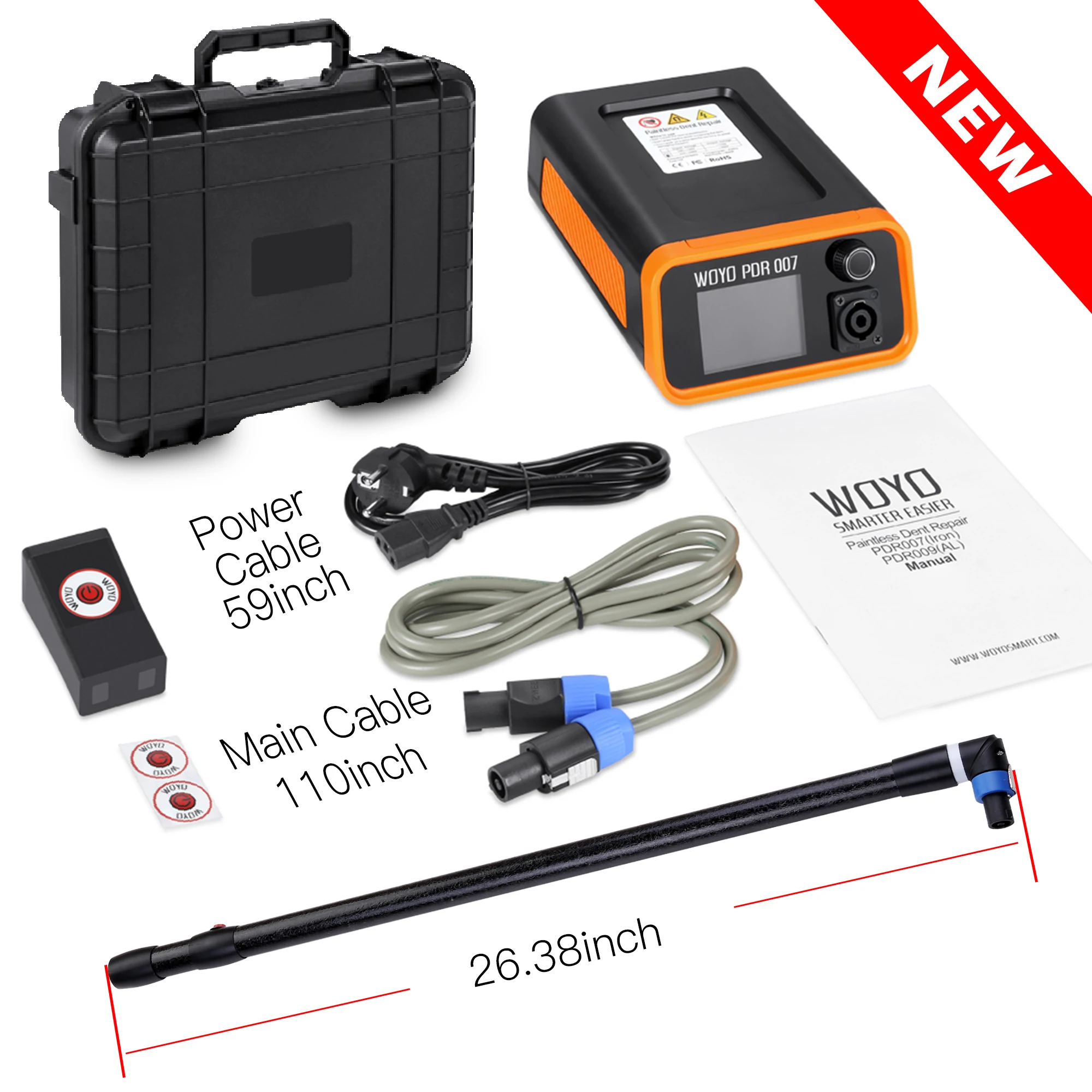 Kit PDR WOYO PDR007 de inducción magnética para abolladuras - imagen 2