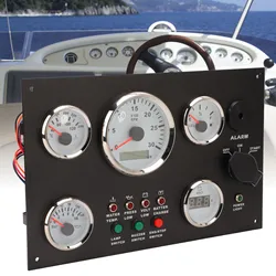 Panel instrumentos para barco con voltímetro y presión combustible