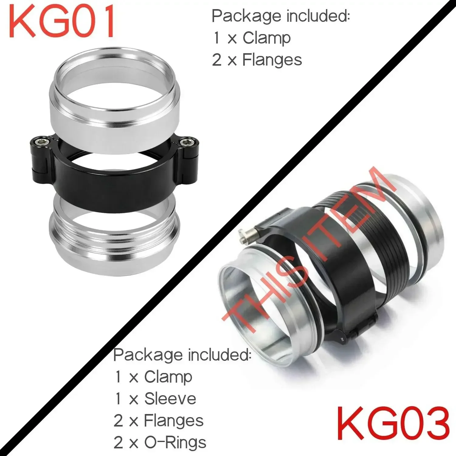 Abrazadera rápida de banda en V aluminio 4 pulgadas para tubo de intercooler - imagen 4