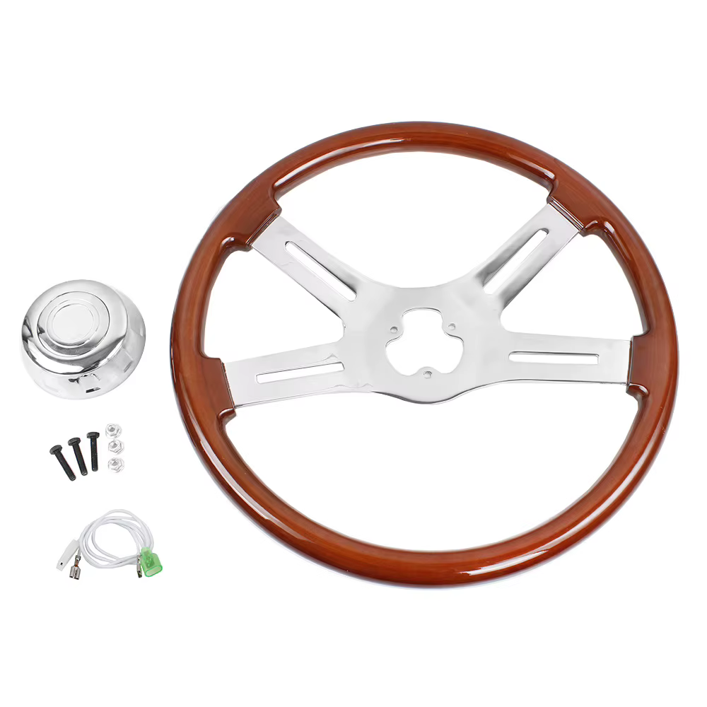 Volante 18" de madera para Freightliner, Kenworth, Peterbilt y Volvo - imagen 4