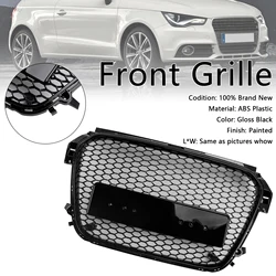 Parrilla delantera panal negro brillante para Audi A1 S1 2010-2014