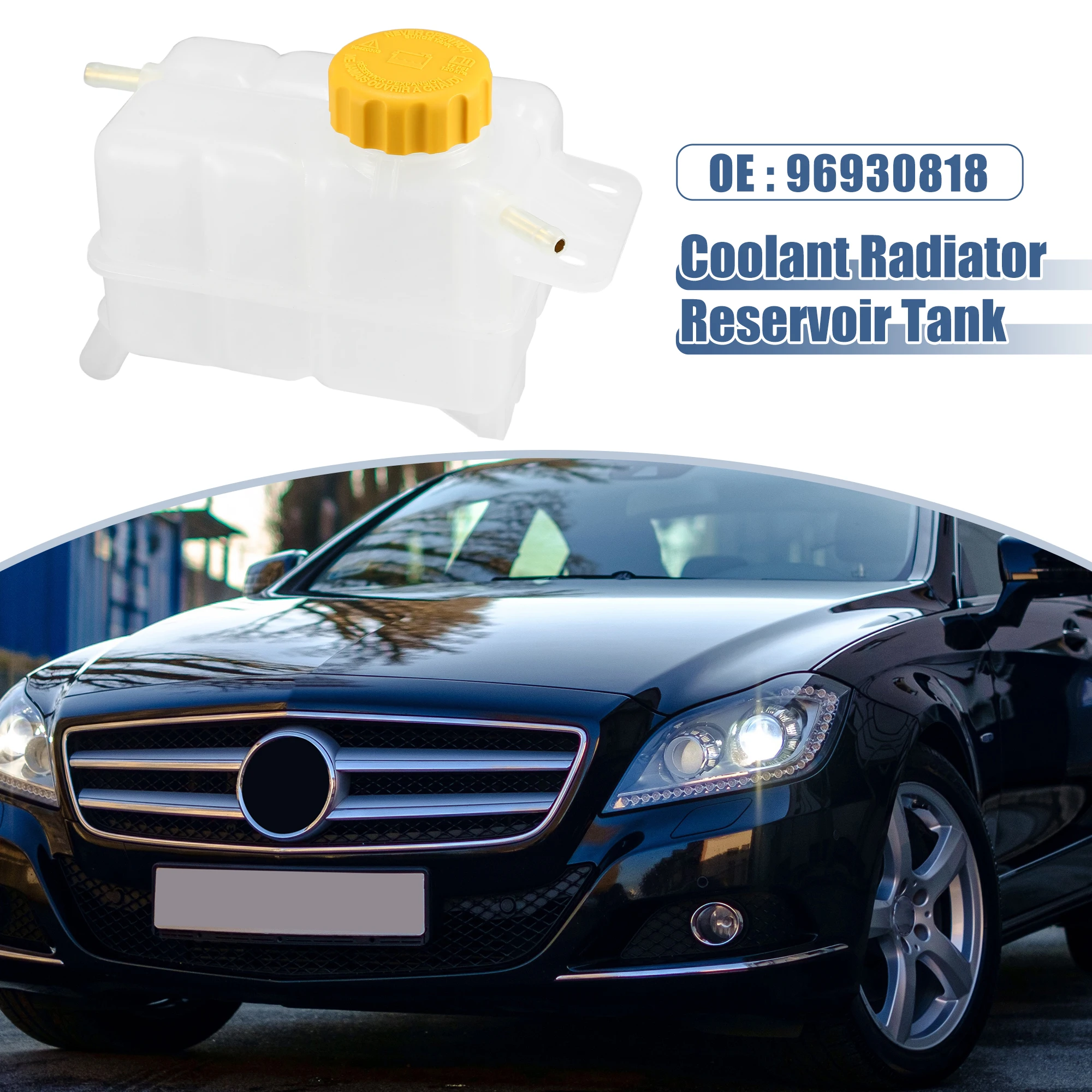 UXCELL-tanque de depósito de radiador refrigerante para Chevrolet Aveo LS, LT 1.6L L4 - Gas 96930818-95216944, 2007 con tapa, 1 Juego - imagen 2