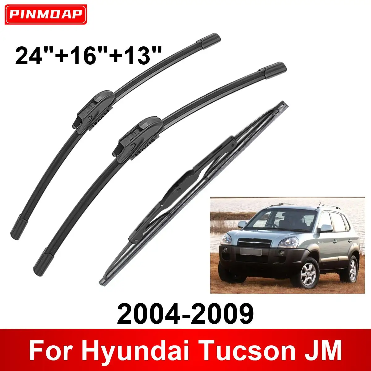 Limpiaparabrisas Hyundai Tucson JM 2004-2009 delanteros y traseros