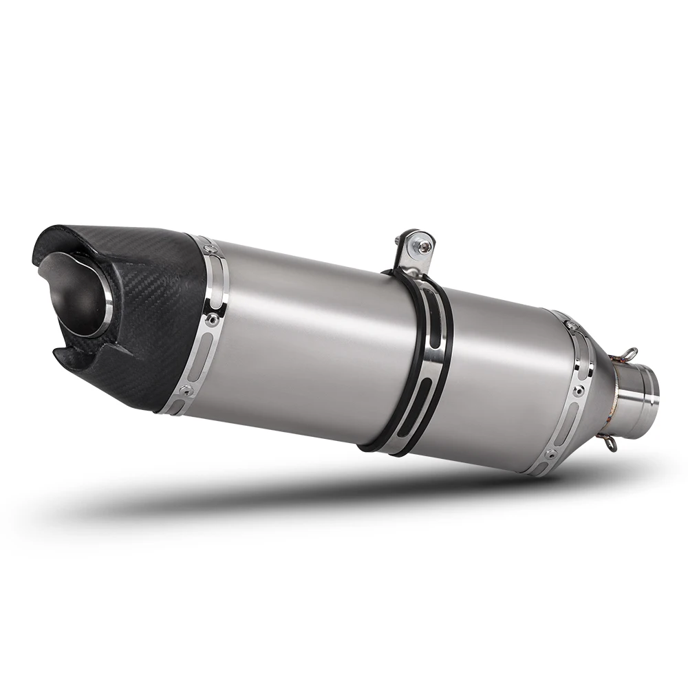 Silenciador escape carbono moto 51mm universal AT2