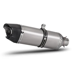 Silenciador escape carbono moto 51mm universal AT2