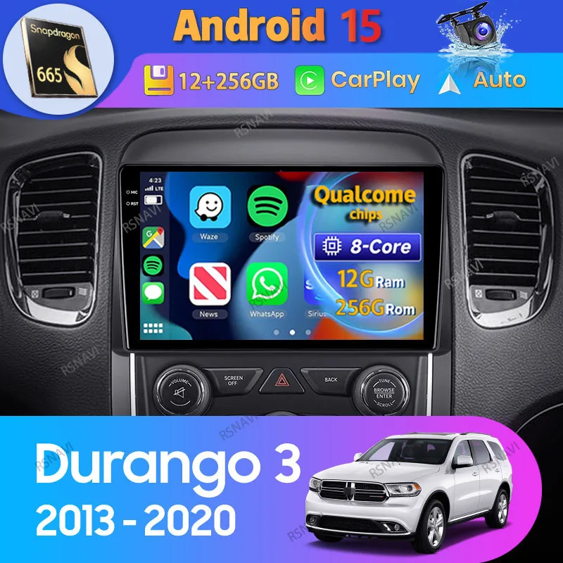 Radio Android para Dodge Durango 2013-2020 con CarPlay