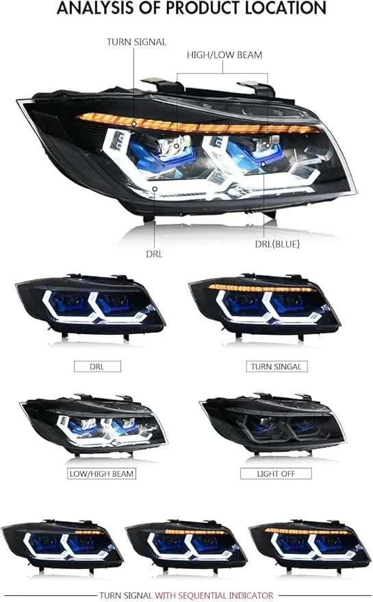 Faro xenón original BMW Serie 3 E90 E91 328i 335i 2009-2011 - imagen 4