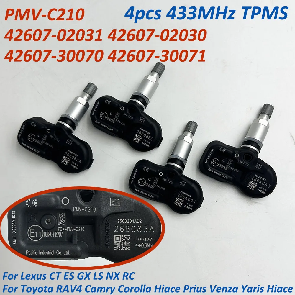 Sensor TPMS PMV 42607-02031 para Toyota Lexus 433MHz