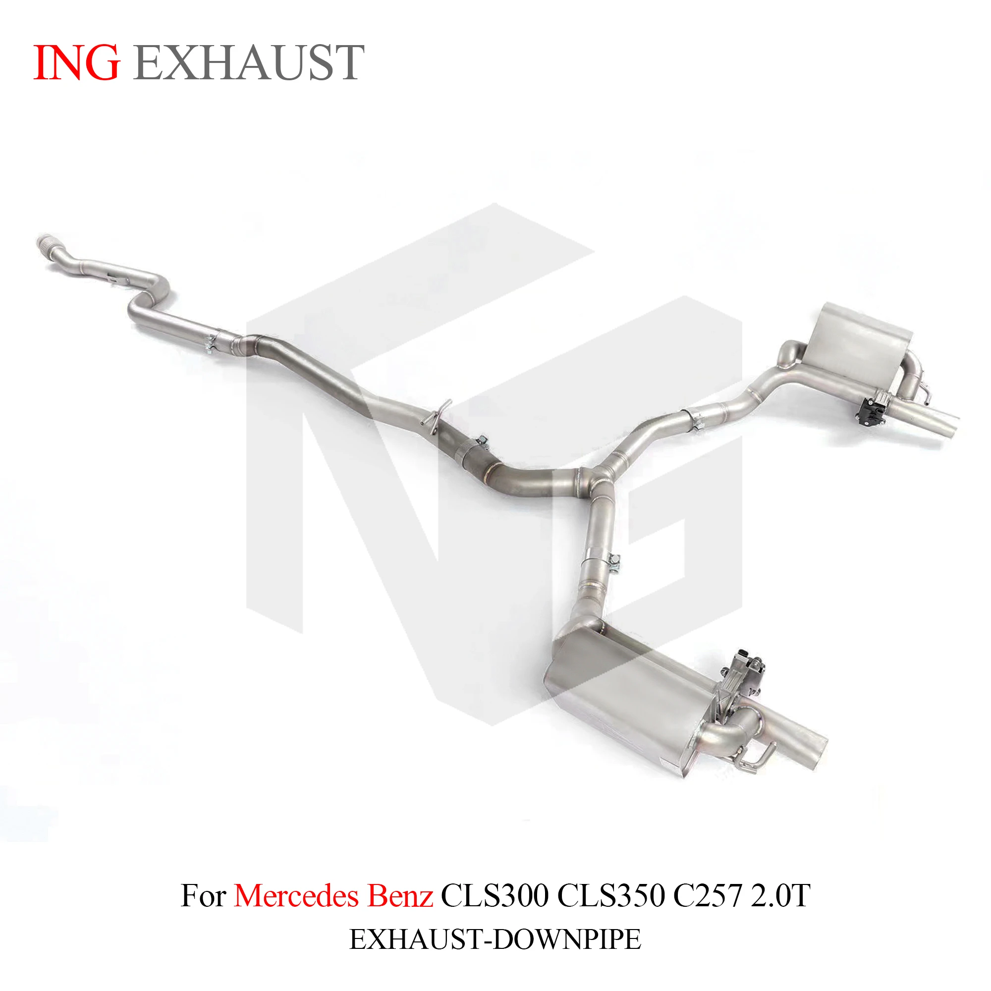 Escape catback ING Performance SS304 Mercedes CLS C257 2.0T válvula - imagen 5