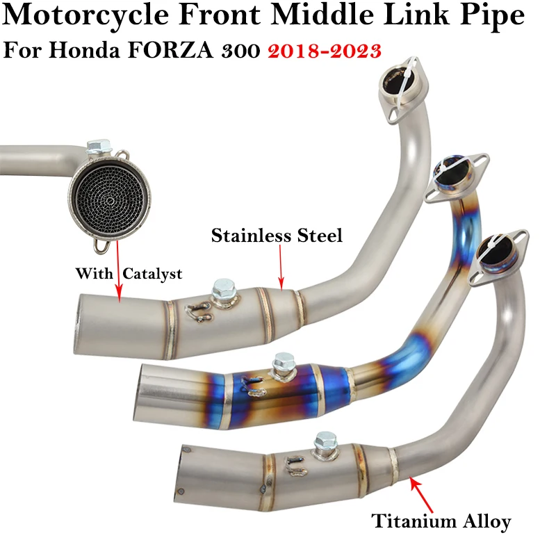 Tubo de enlace medio en titanio para Honda Forza 300