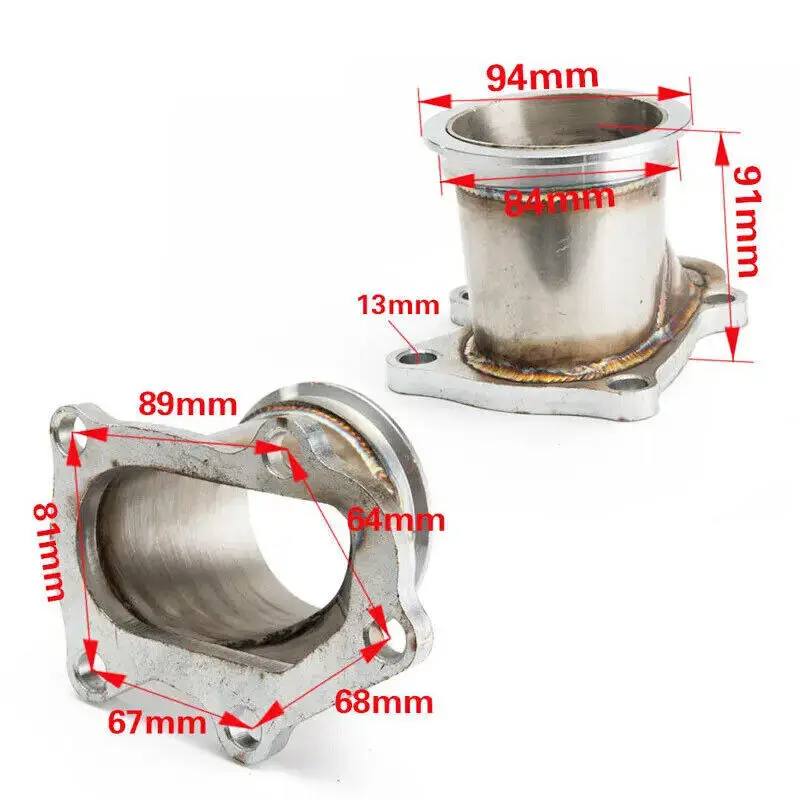 Brida conversión turbo TD04 a V-band 3 pulgadas – Subaru WRX/Saab - imagen 3