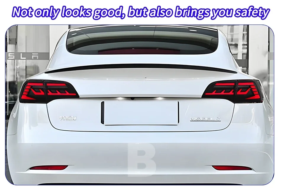 Luces traseras LED instaladas en Tesla