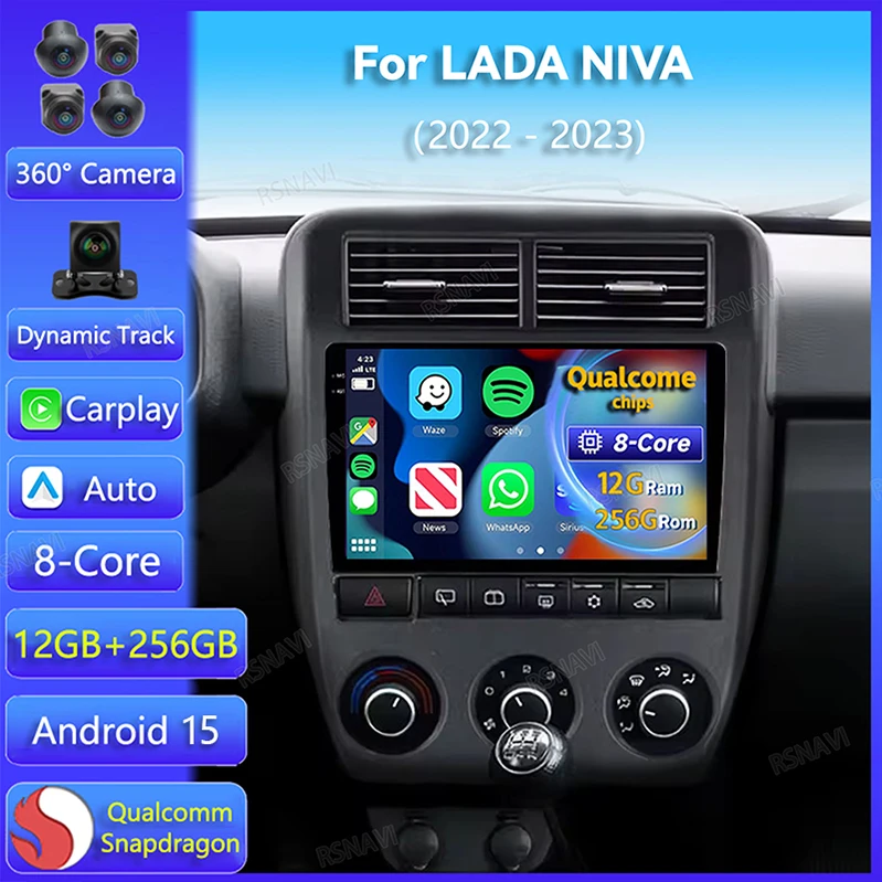 Radio multimedia Android 15 con CarPlay para Lada Niva 2022-2023