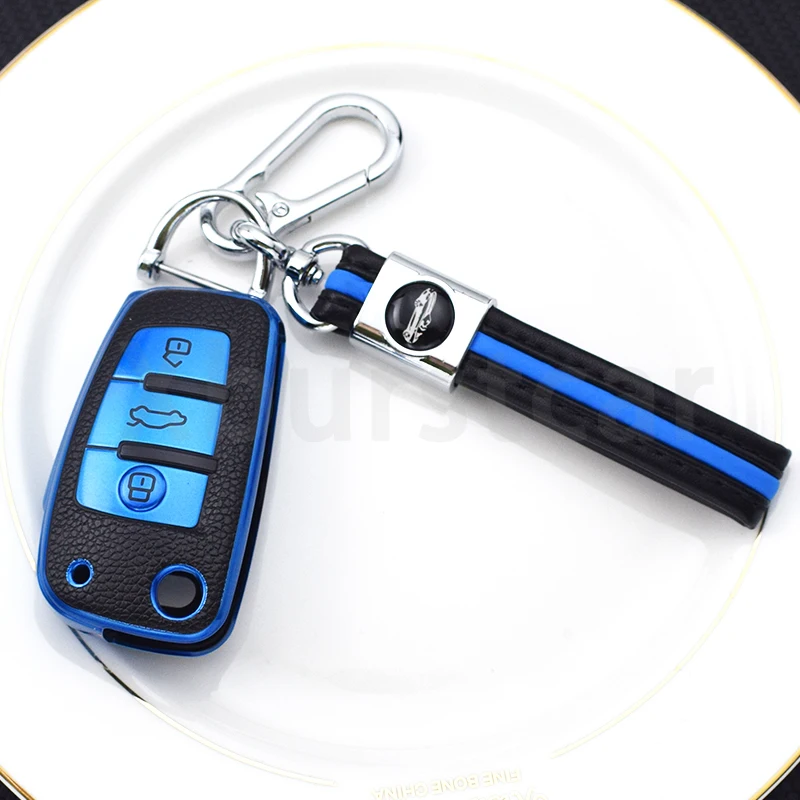 Funda de llave Audi de TPU efecto cuero para A1, A3 y A4 - imagen 4