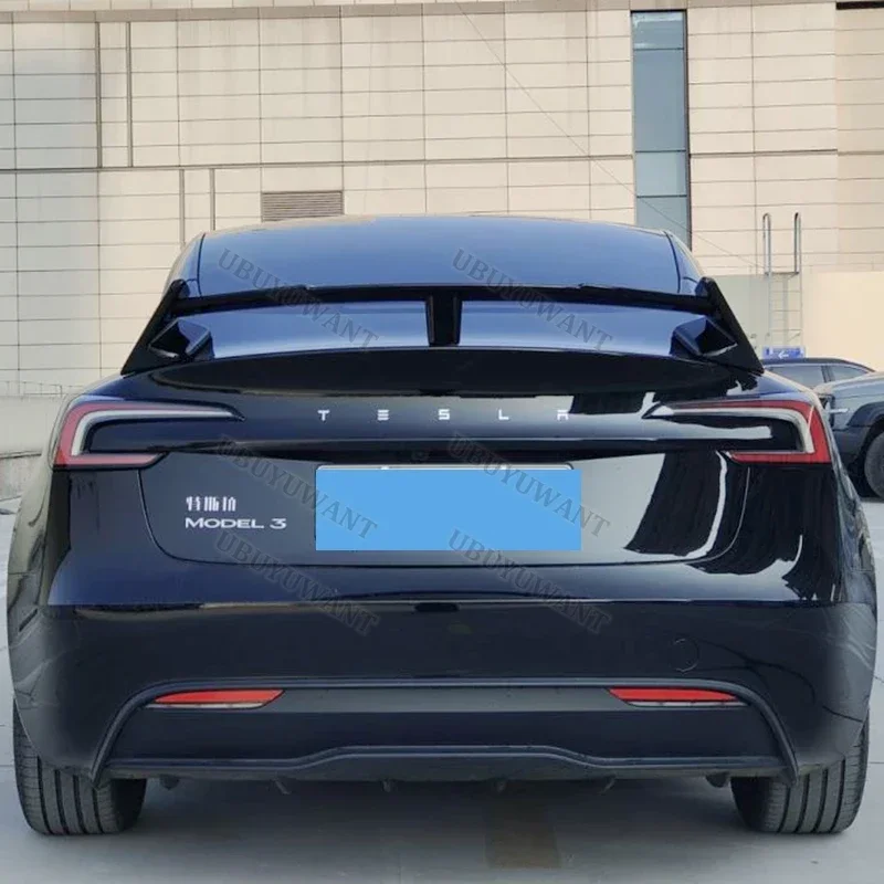 Alerón de maletero ABS negro brillante carbono para Tesla Model 3 - imagen 5