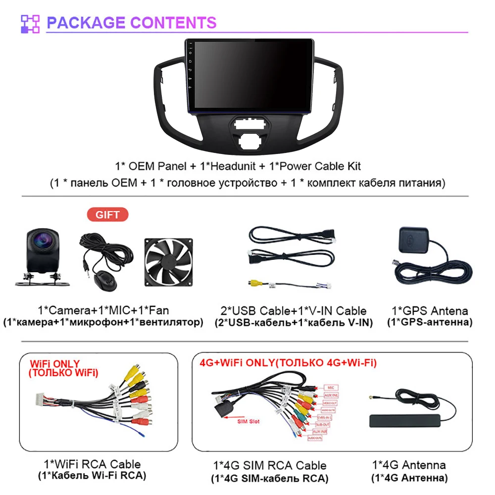 Autorradio Android 15 con GPS y Bluetooth para Ford Transit 2015-2018 - imagen 2