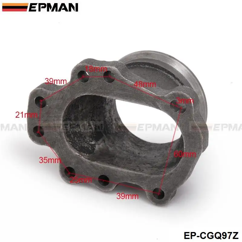 Downpipe turbo EPMAN GT25-T28 2,5"" V - brida fundición - imagen 5