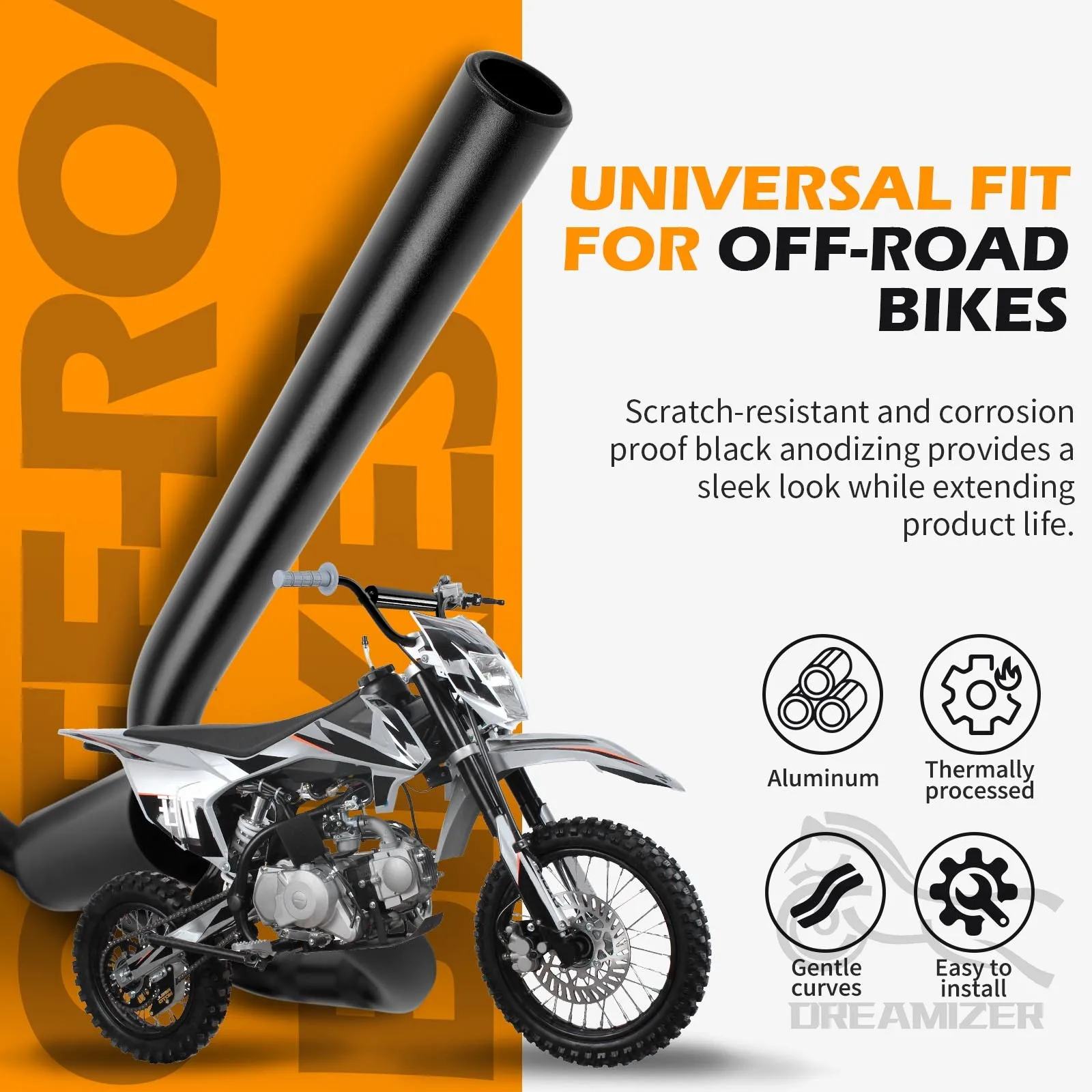 Manillar aluminio 22mm 7/8" para Honda CT70-CT200 motocross - imagen 5