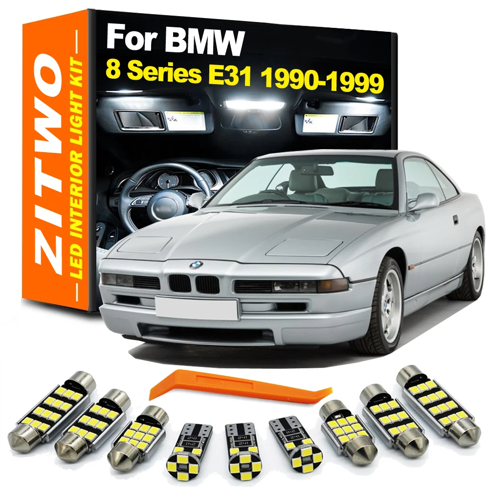 ZITWO Kit LED matrícula e interior para BMW Serie 8 E31