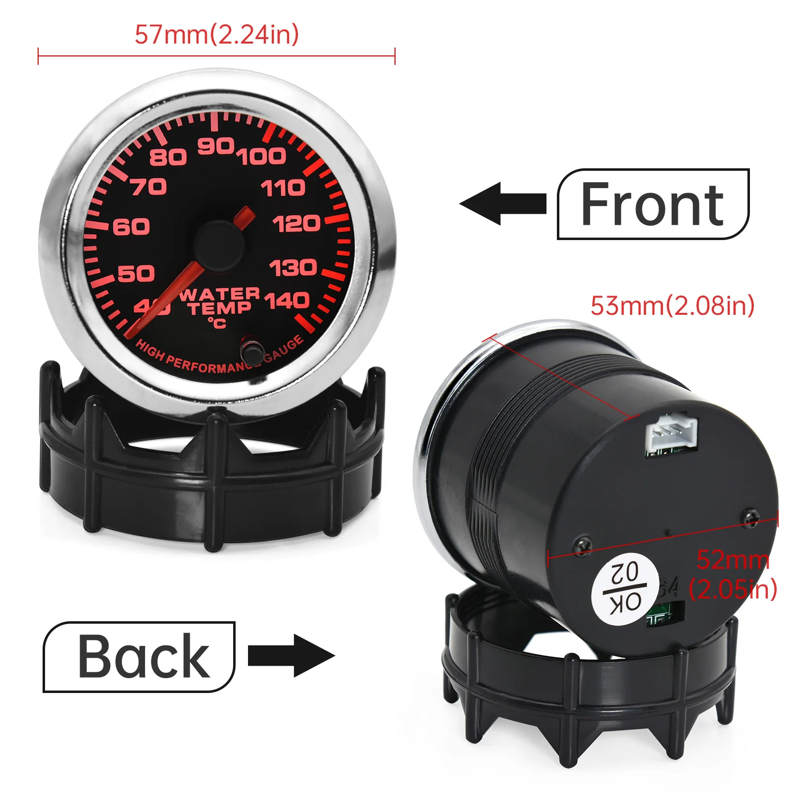 AD indicador temperatura agua con sensor roscado NPT para coche - imagen 2