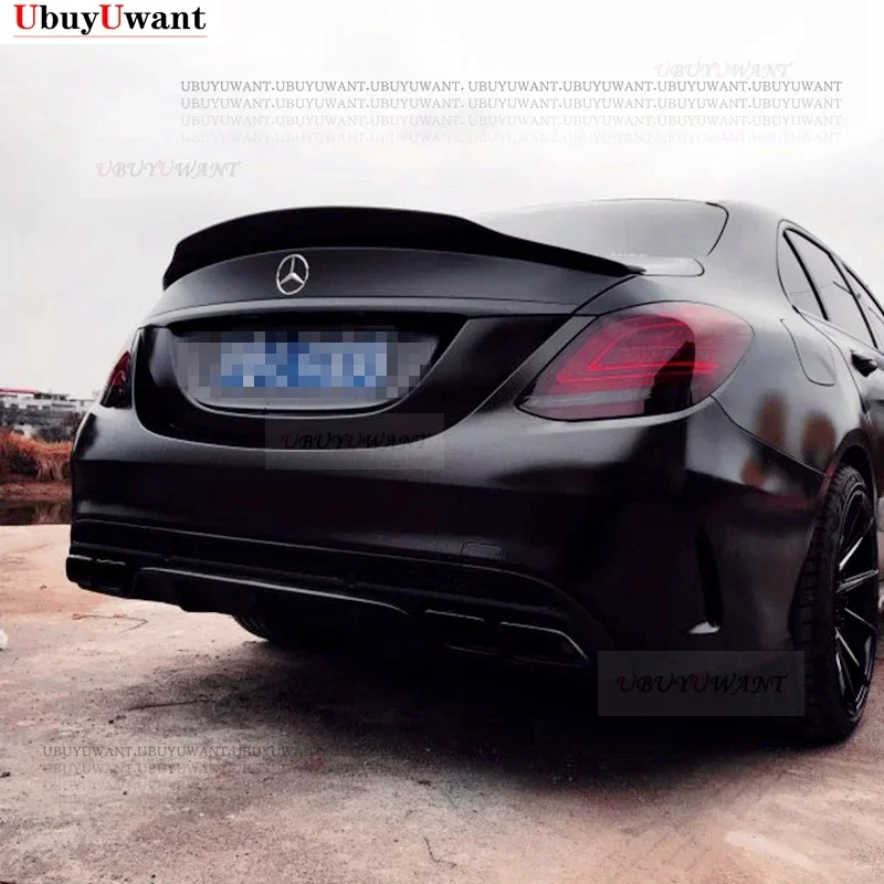 UBUYUWANT alerón trasero carbono negro brillo Mercedes C W205 Sedán - imagen 5