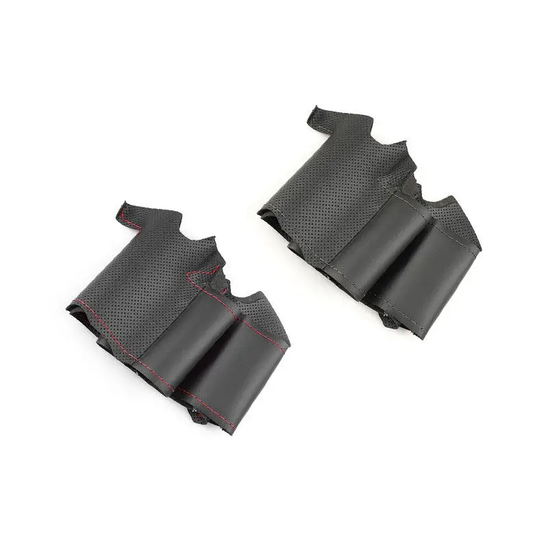 Trenzas de costura a mano DIY para Kia Forte 2009-2017 Soul 2010-2013 Rio 2009-2011 cubierta embellecedora de cuero perforado para volante de coche - imagen 3