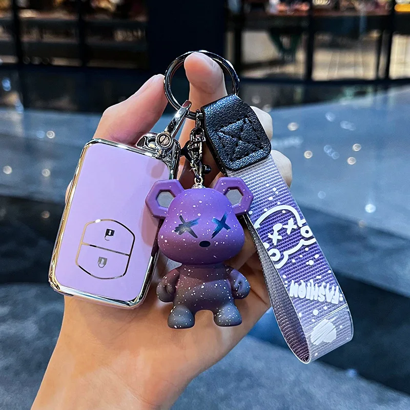 Funda de TPU para llave remota de coche, 2 botones, Fob para Subaru Foreste XV, Toyota Land Cruiser Prado 150 Crown Camry Prius, accesorios - imagen 5