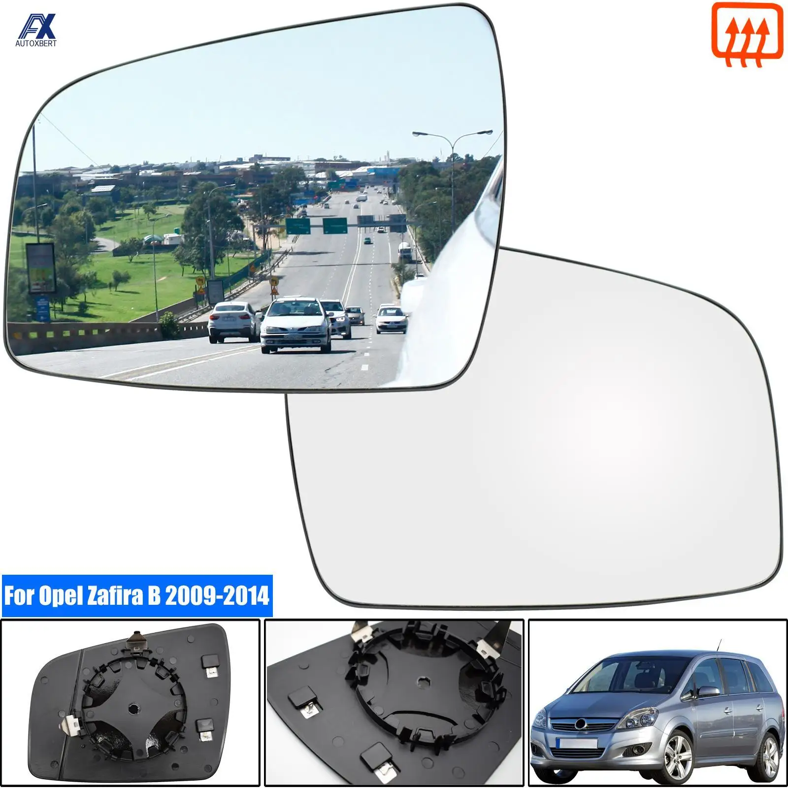 Espejo retrovisor convexo calefactable Opel Zafira B 2009-2014
