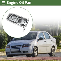UXCELL 1 pieza No.96481581 cárter de aceite de motor para Chevrolet Aveo 04-08 aluminio tono plateado