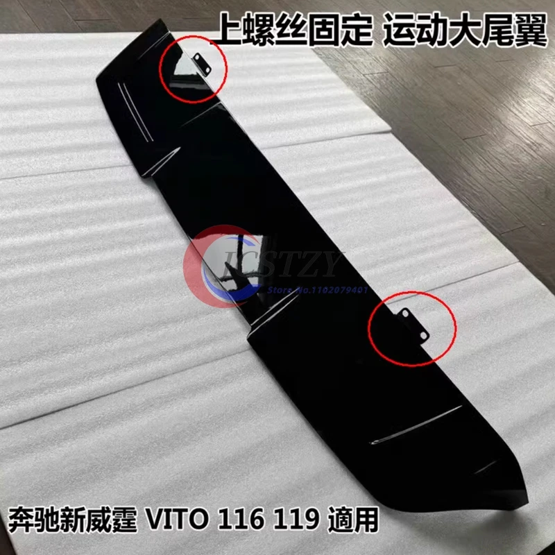 For Mercedes Benz V Class Vito V260 V260L Rear Trunk Spoiler Wing Lip Black LED with light 2016-2023 - imagen 5