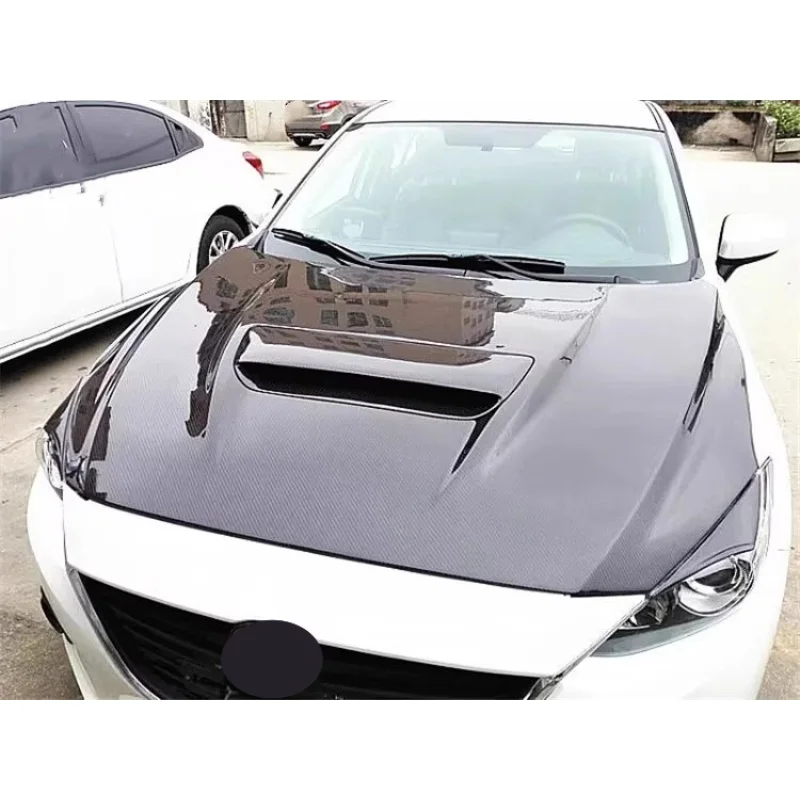 Capó fibra de carbono Mazda 3 Axela - Cubierta tuning deportiva - imagen 3