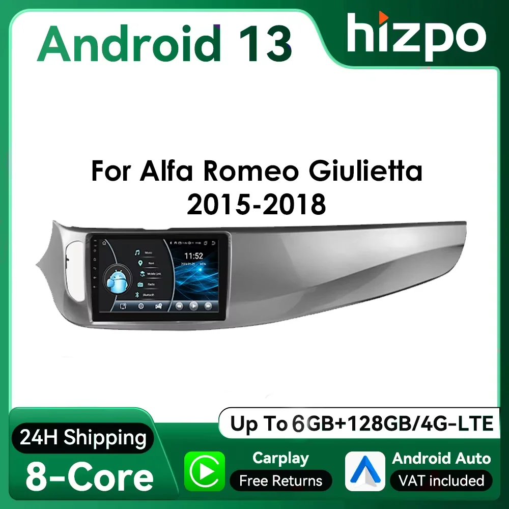 Autoradio Android Hizpo para Alfa Romeo Giulietta con GPS y CarPlay