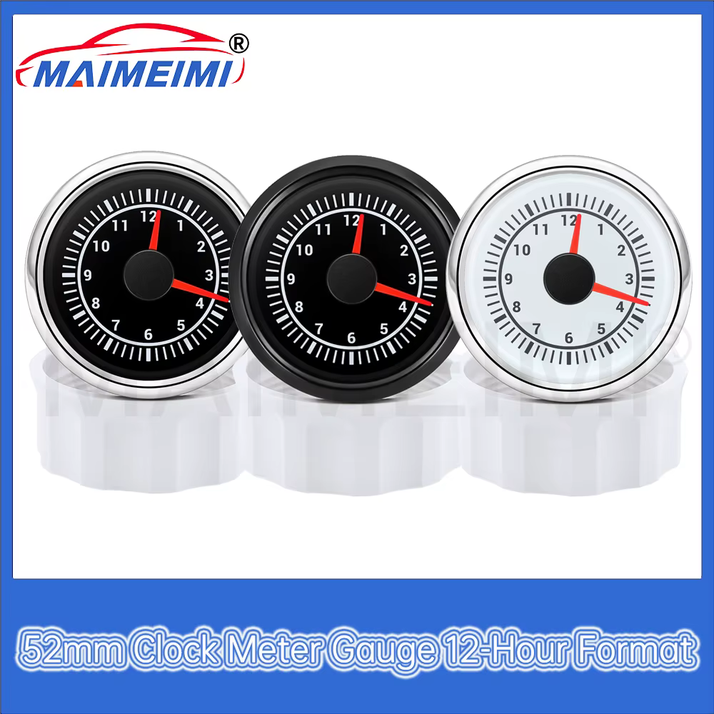 Reloj digital 12/24 V para coche y camión, 52 mm, 8 colores