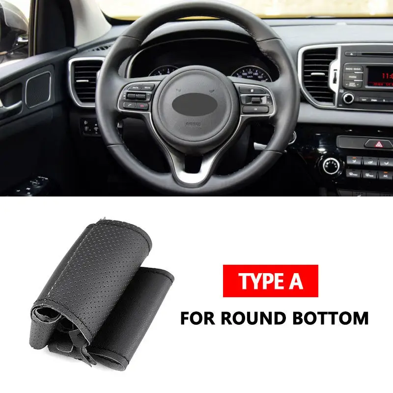 Funda volante trenzada microfibra perforada Kia Sportage KX5 K5 Optima - imagen 2