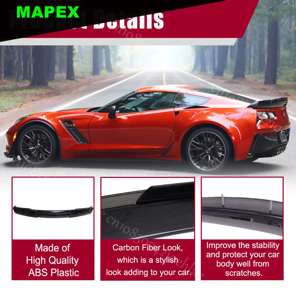 Alerón tapa maletero Z06 fibra carbono para Corvette C7 2014-2019 - imagen 4