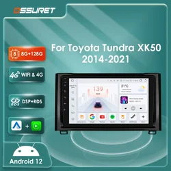 Radio Android 13 para Toyota Tundra XK50 con GPS y CarPlay 2014-2021