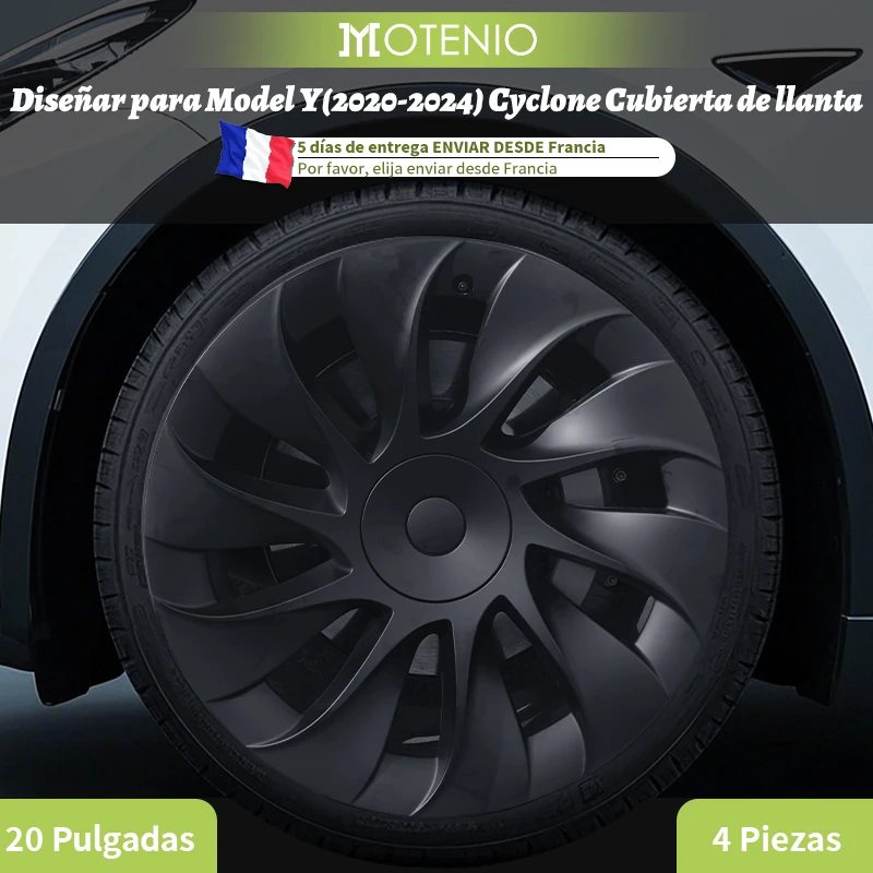 Tapacubos aerodinámicos para Tesla Model Y de 20 pulgadas