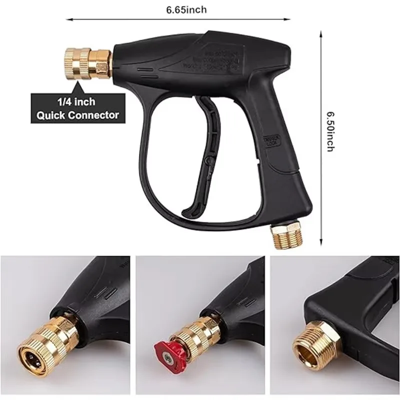 Pistola de agua a presión para lavar coches con depósito de espuma - imagen 5