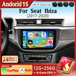 Radio multimedia Android 15 con CarPlay para Seat Ibiza 2017-2020
