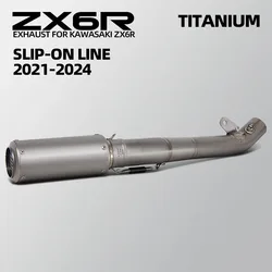 Escape slip-on titanio Conectar Proyecto para Kawasaki ZX-6R 2021-2025