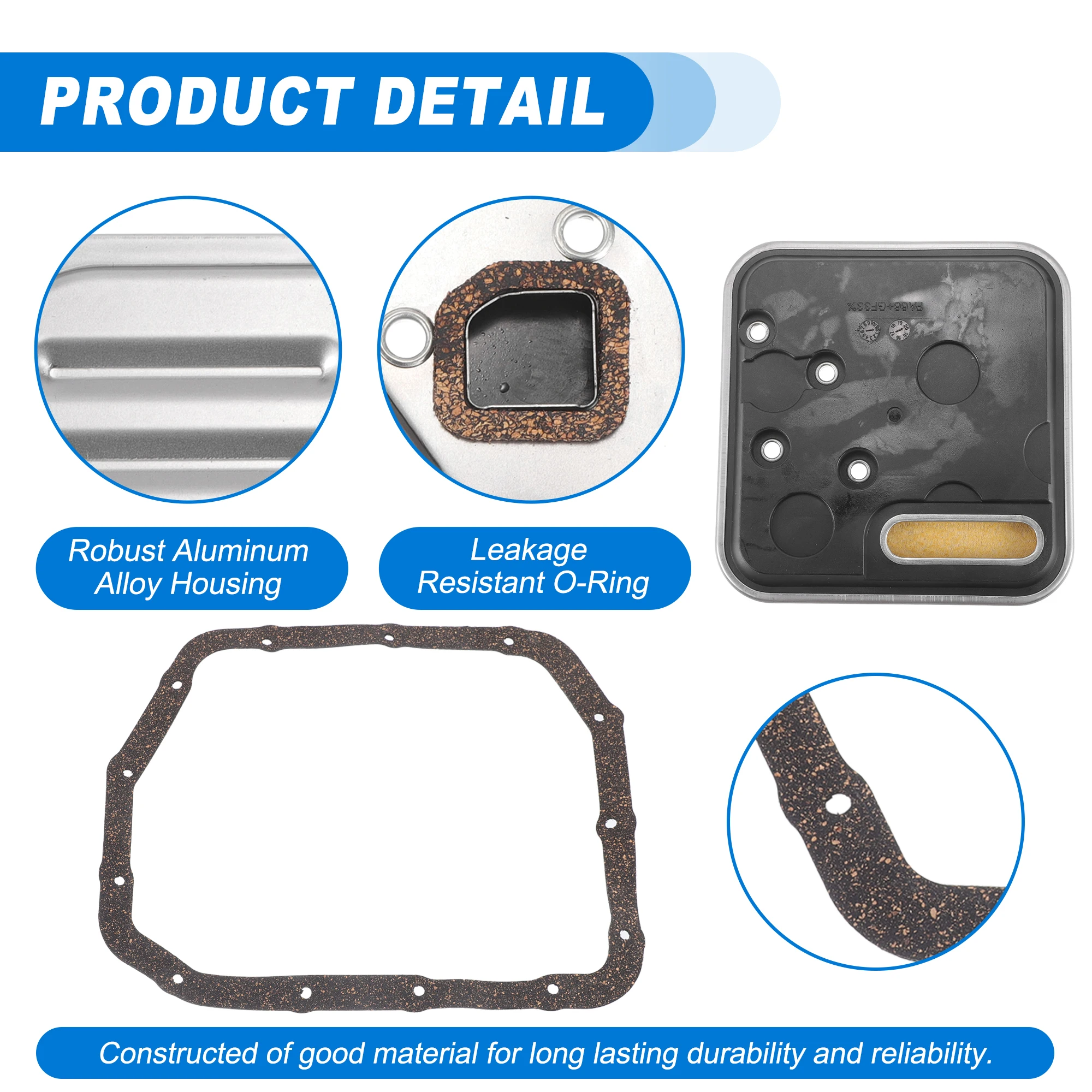 UXCELL KM175 Filtro de transmisión automática CVT Filtro de enfriador de aceite Kit de junta de cárter de aceite para Hyundai Accent 1999 No. 4632122040 - imagen 4