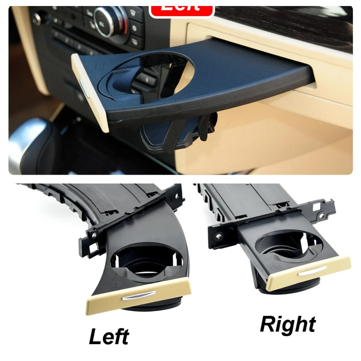 Soporte vasos BMW Serie 3 E90 LHD – Embellecedor interior 2005-2012